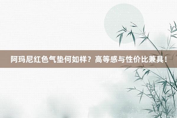 阿玛尼红色气垫何如样？高等感与性价比兼具！